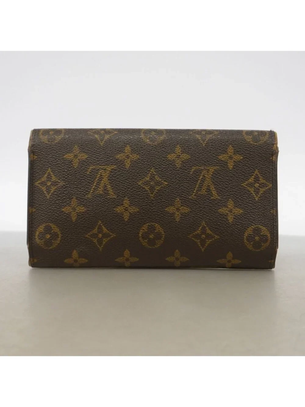 Louis Vuitton Trifold Wallet Monogram Porte Tresor International Brown